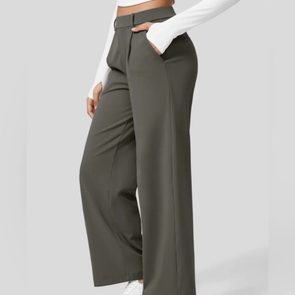 Halara High Waisted Plicated Side Pocket Straight Leg Work Pants NWT Siz… - Picture 5 of 12